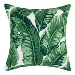 Sunbrella Tropical Leaf Outdoor Throw Pillow