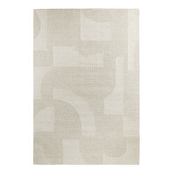 Nomad Undyed Abstract Tufted Wool Area Rug