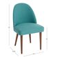 Teal Lucille Upholstered Dining Chair image number 4