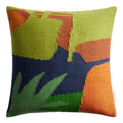 Bright Abstract Jungle Indoor Outdoor Throw Pillow