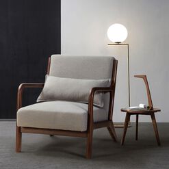 Bernie Wood Upholstered Chair