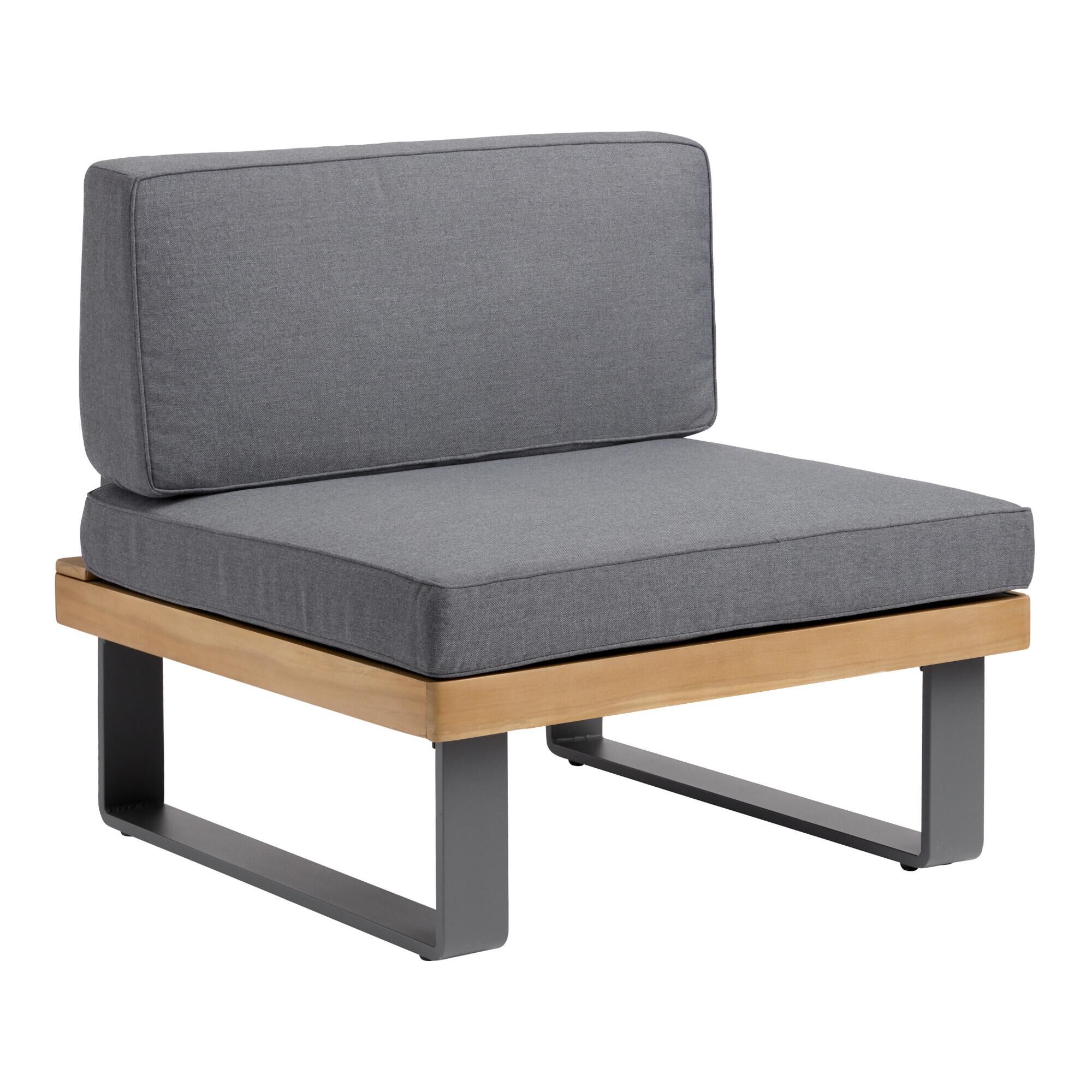 Metal and 2025 wood outdoor chairs