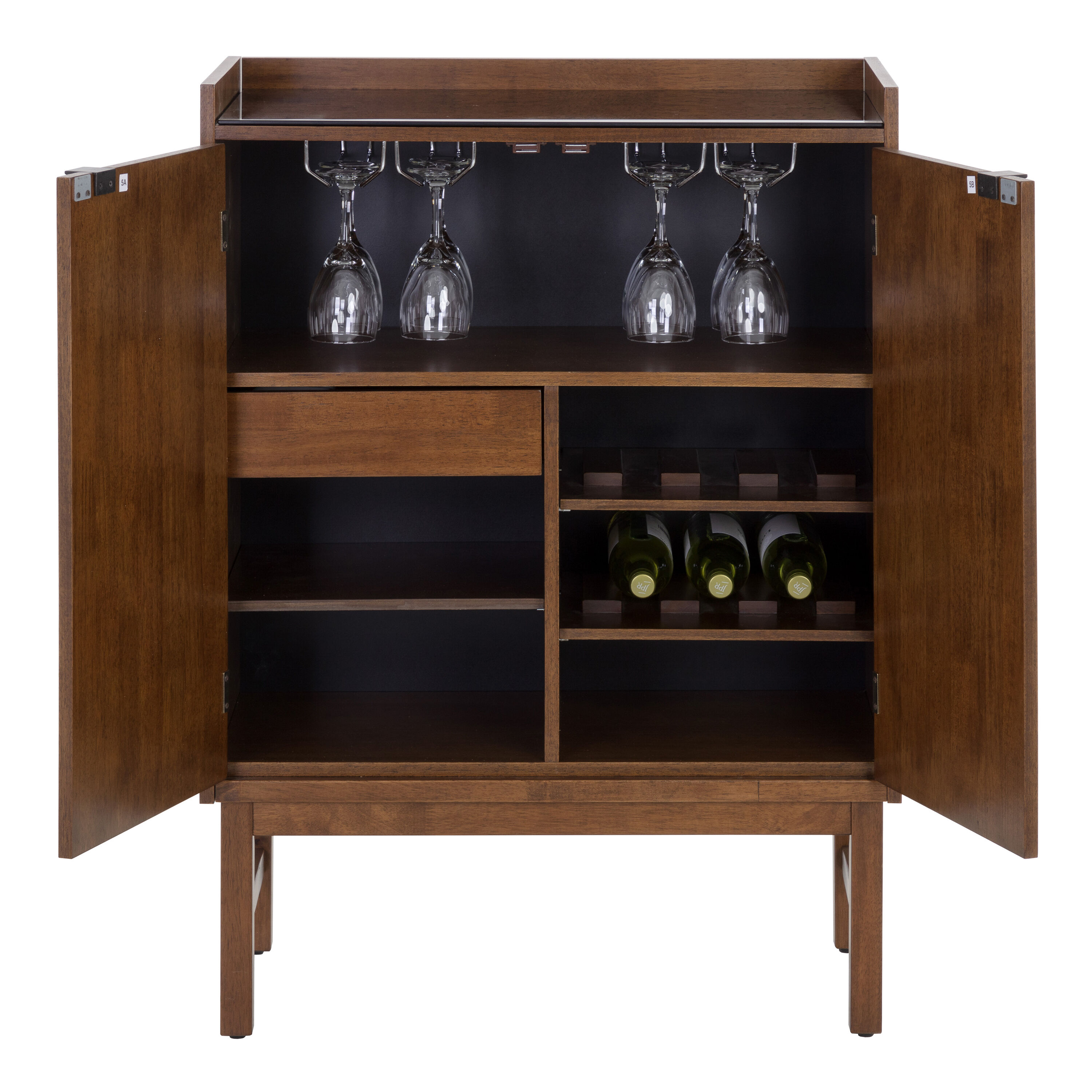 Buena vista mid century wine and shop bar cabinet