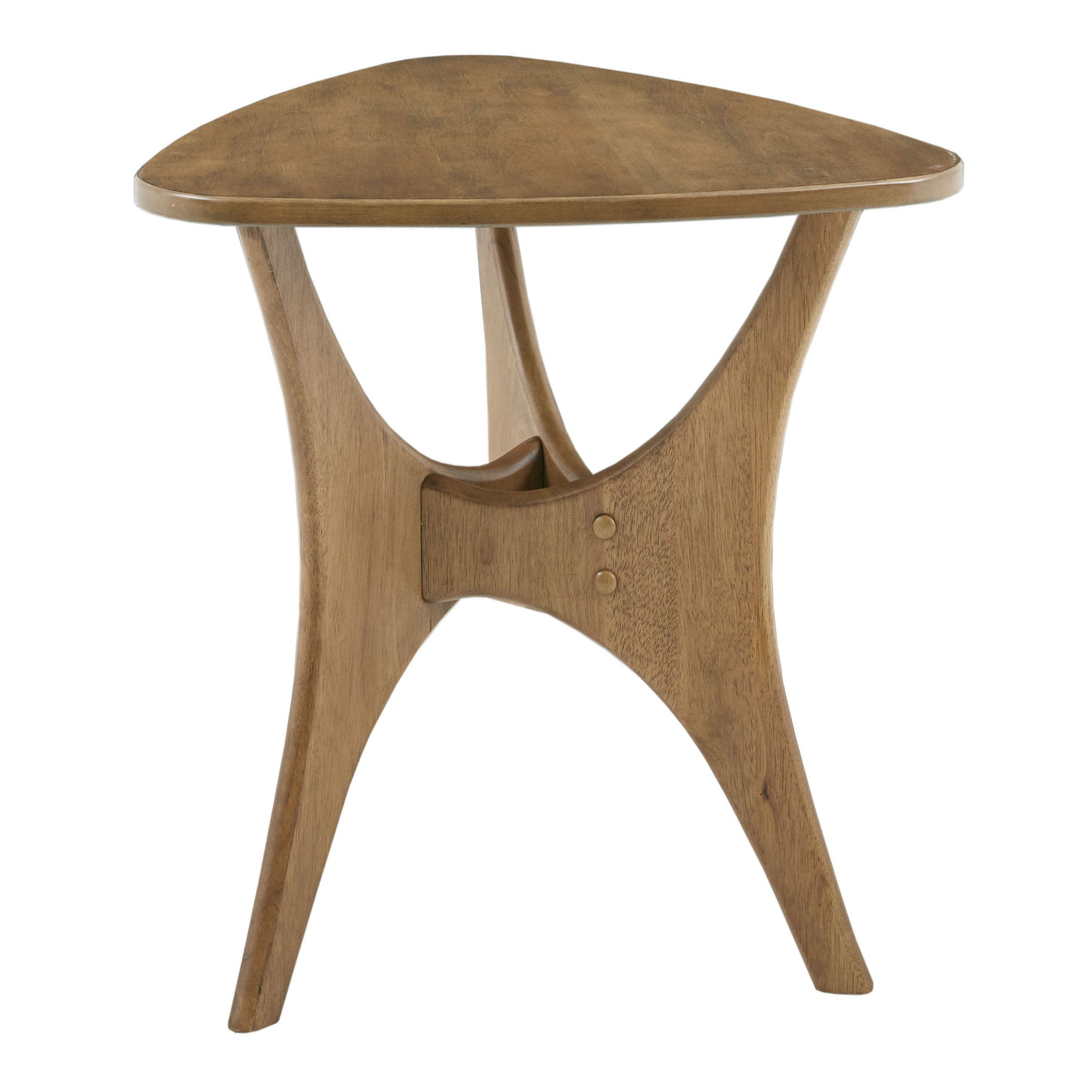 Don Triangular Light Brown Wood End Table World Market