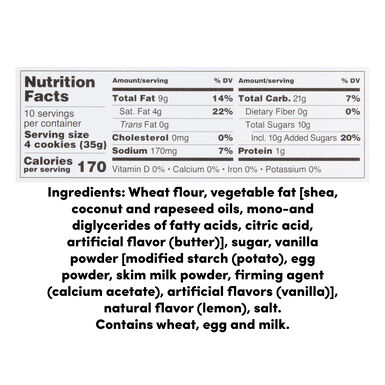 Nyakers Lemon Cookie Tub Nyakers Lemon Cookie Tub