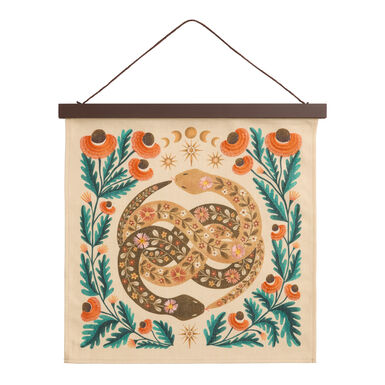 Aryn By Rebecca Zwanzig Embroidered Scroll Wall Hanging Aryn By Rebecca Zwanzig Embroidered Scroll Wall Hanging