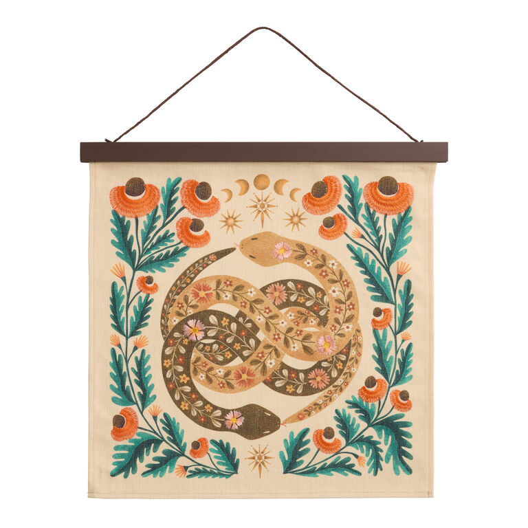 Aryn By Rebecca Zwanzig Embroidered Scroll Wall Hanging image number 1