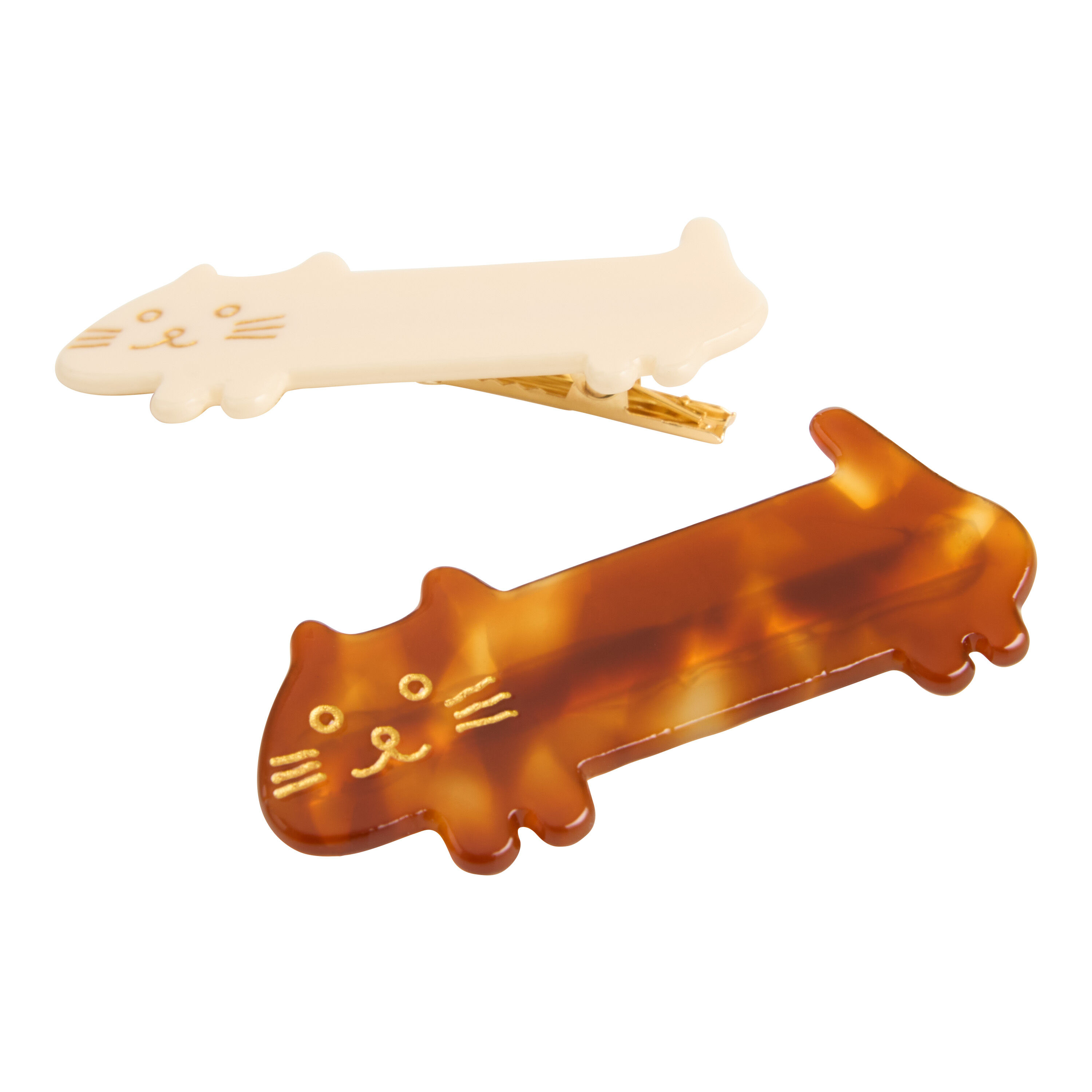 Ivory and Tortoiseshell Cat Hair Clips 2 Pack