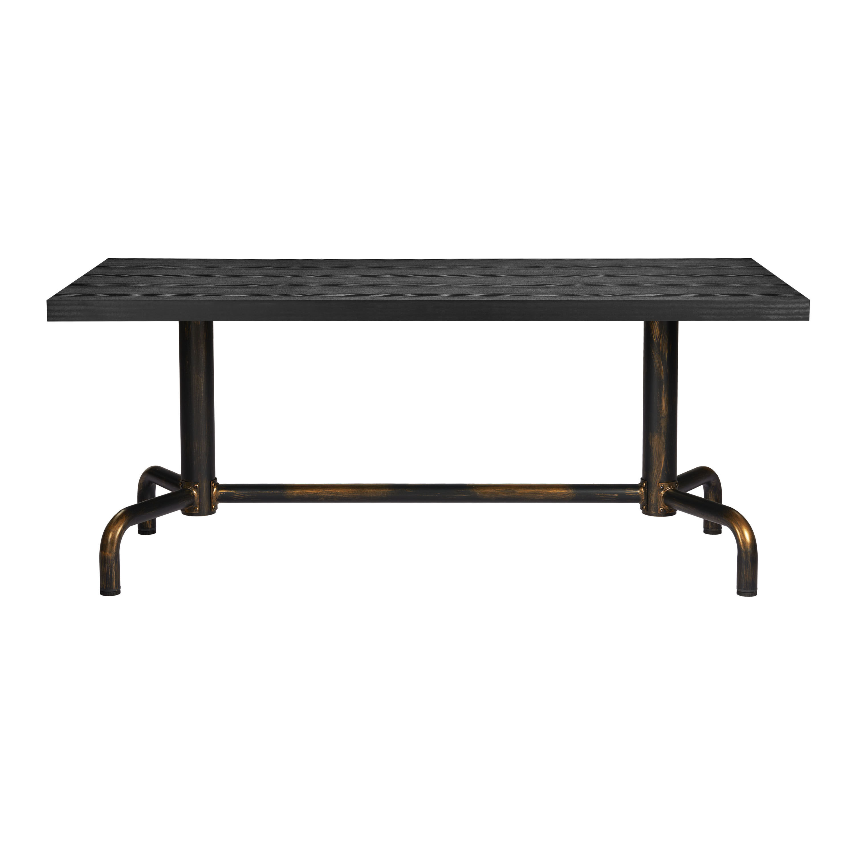 Cooper Black and Gold Industrial Dining Table