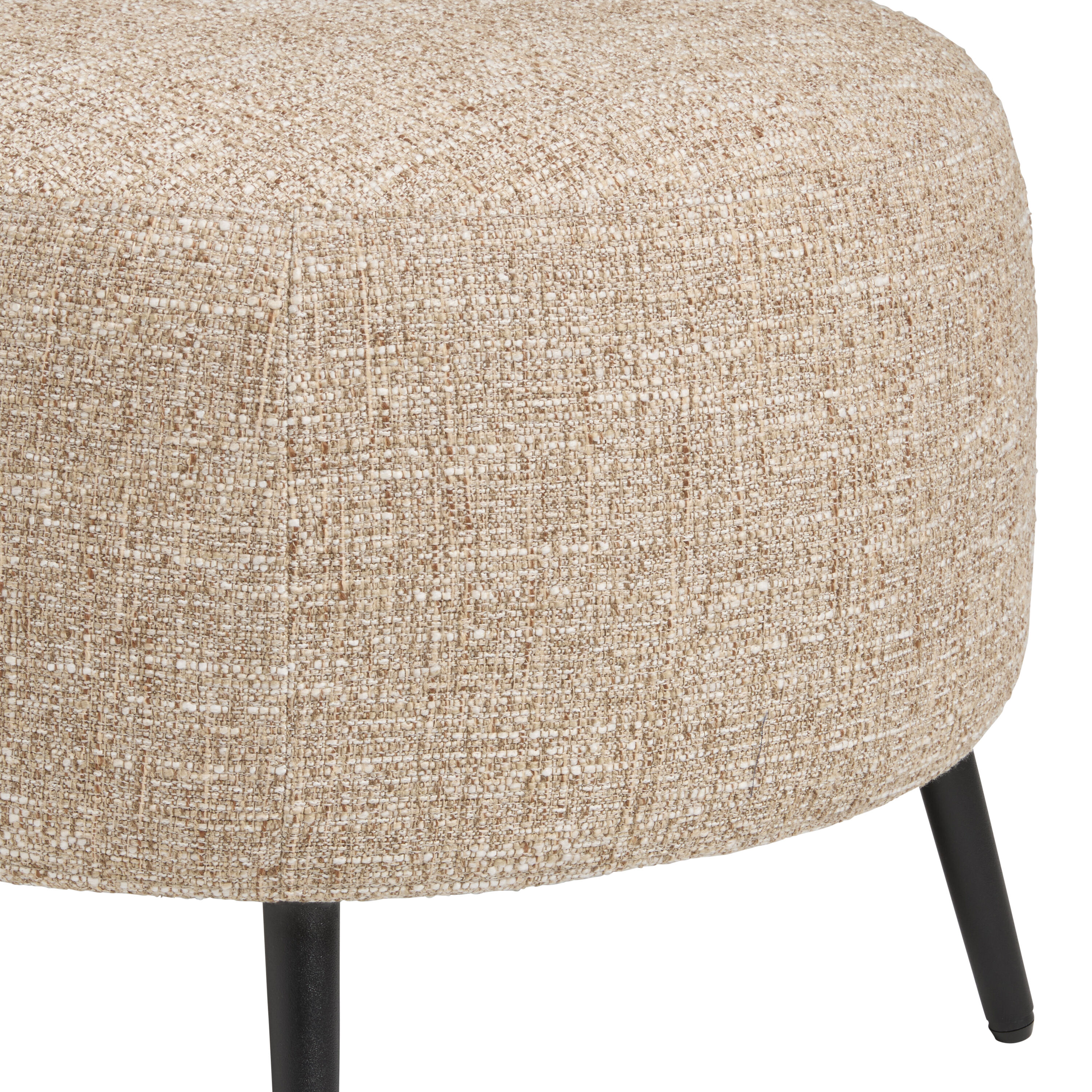 Ronan Dark Oatmeal Tweed Upholstered Chair and Ottoman Set image number 6