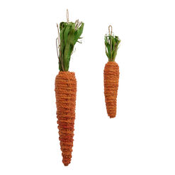 Orange Natural Fiber Woven Carrot Decor