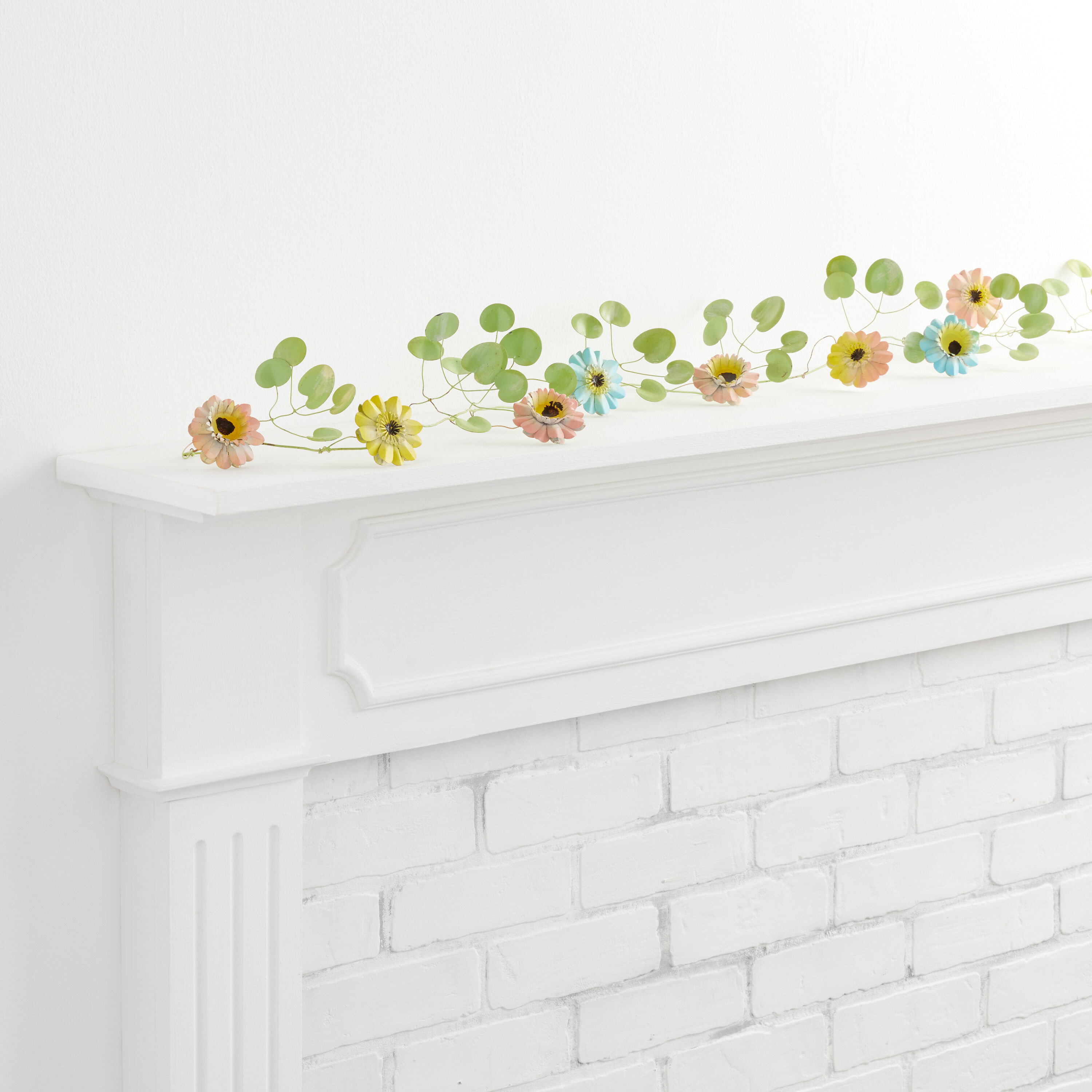 Pastel Metal Floral Garland image number 0