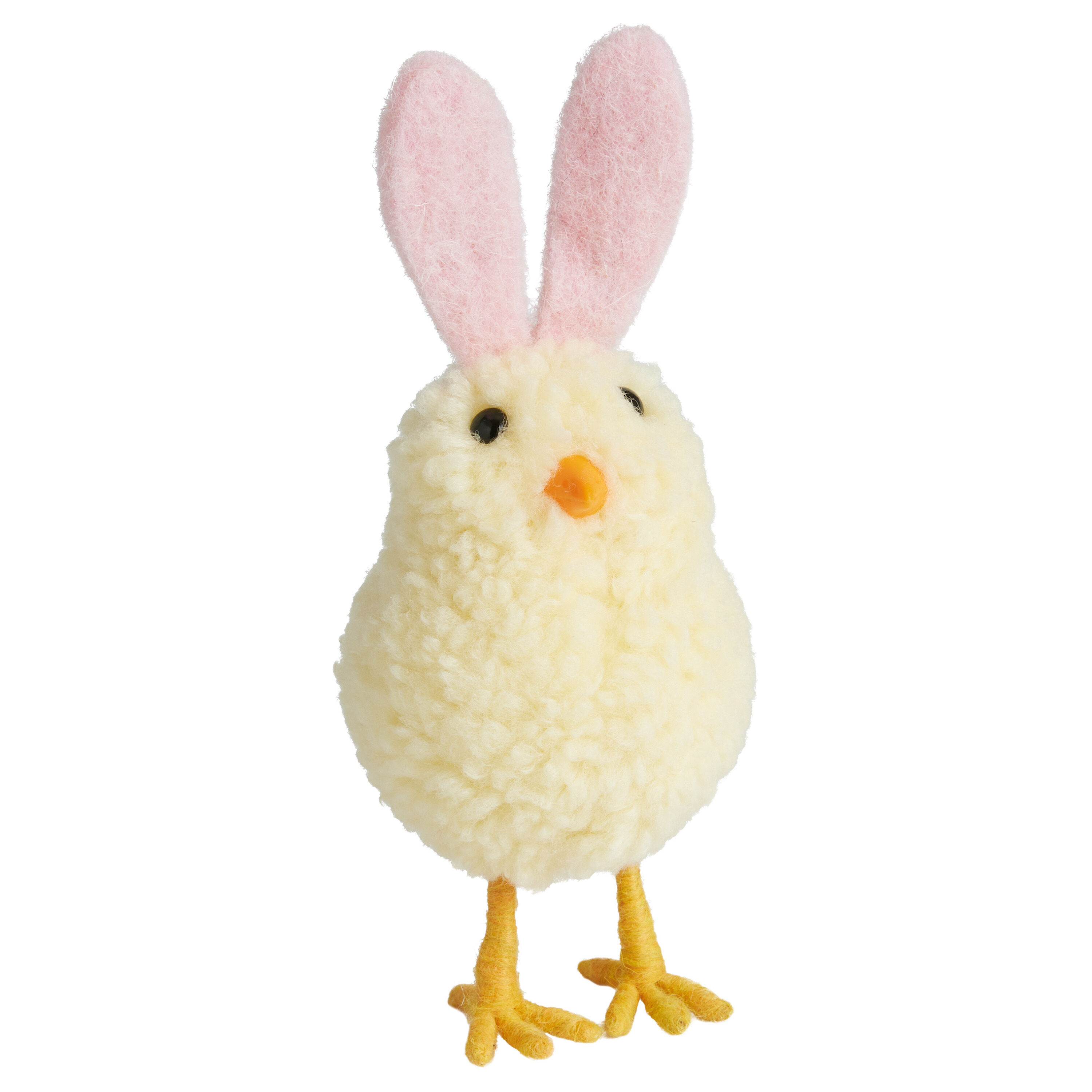 Yellow and Pink Wool Spring Chick Decor image number 1