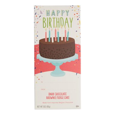 Happy Birthday Brownie Fudge Cake Dark Chocolate Bar Happy Birthday Brownie Fudge Cake Dark Chocolate Bar