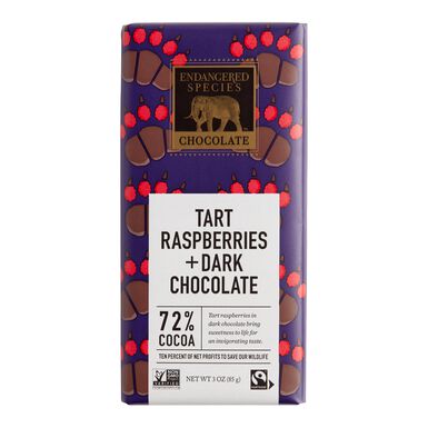 Endangered Species Raspberry Dark Chocolate Bar Endangered Species Raspberry Dark Chocolate Bar