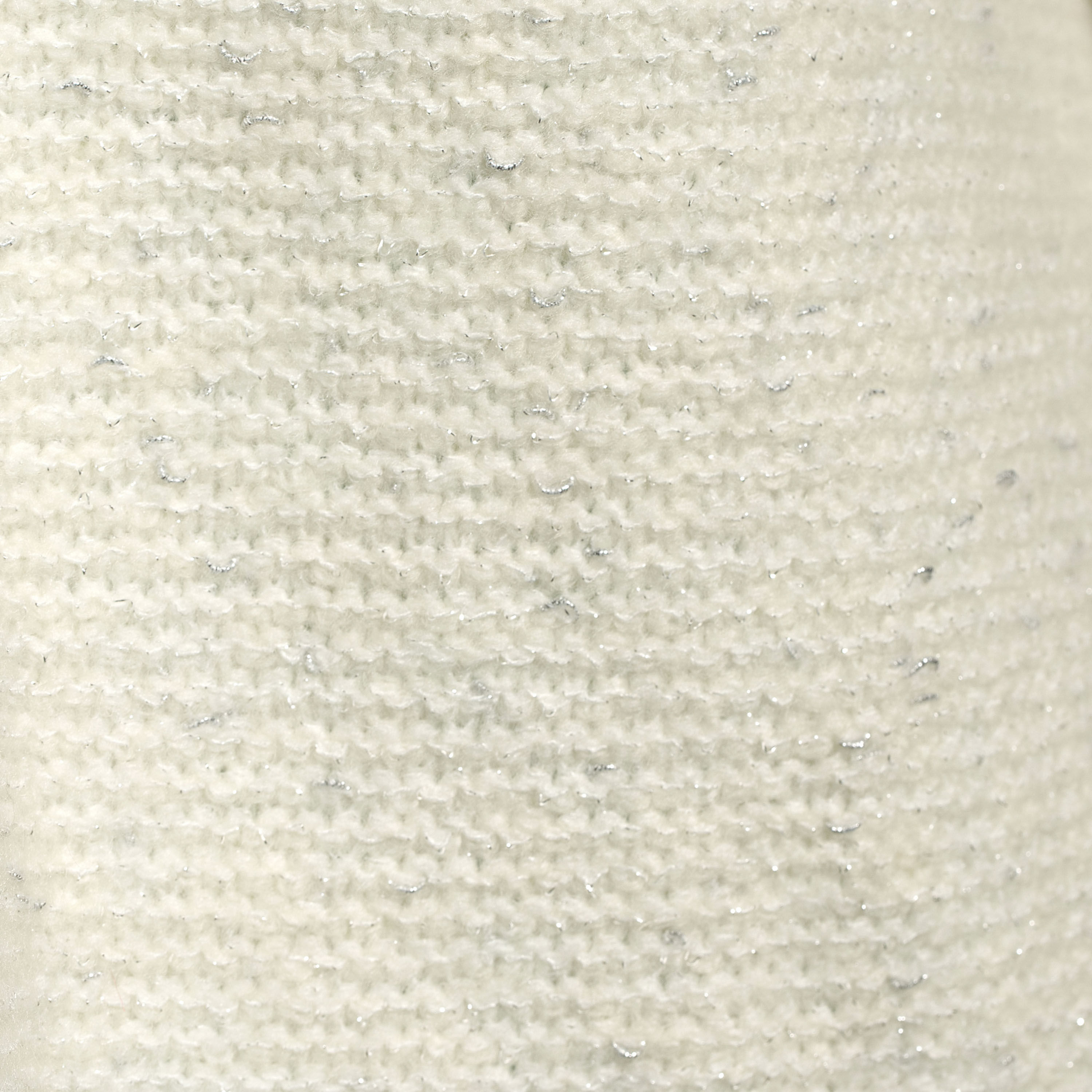 Ivory and Silver Recycled Yarn Chunky Open Front Cardigan World Market