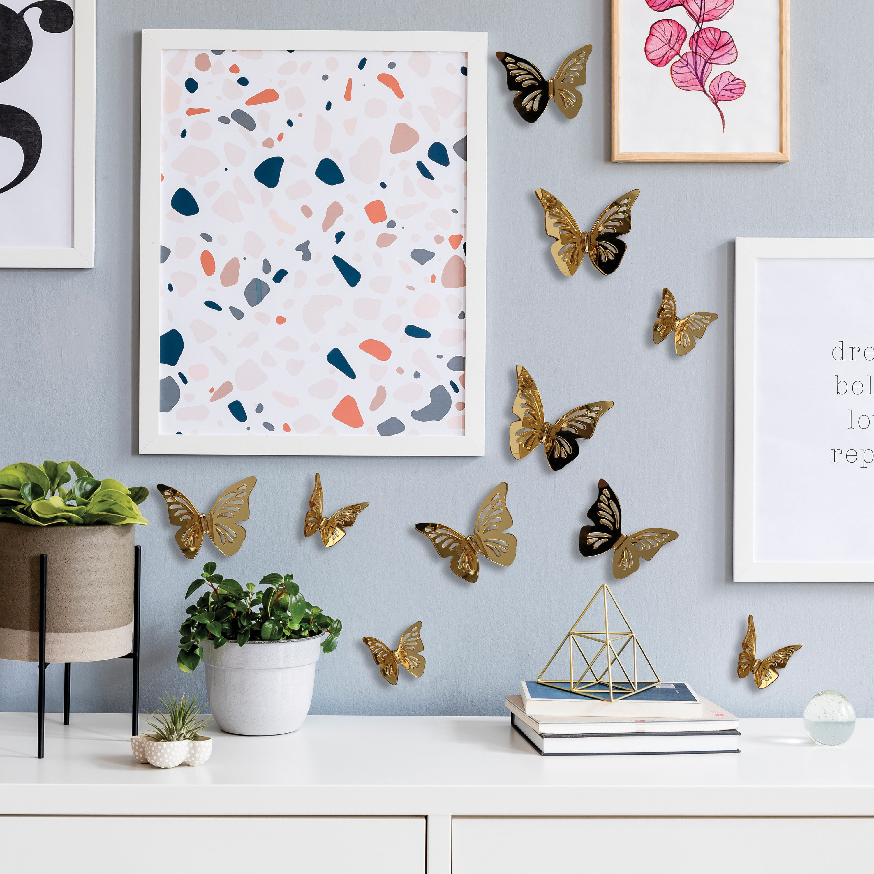Stick on top butterflies for walls