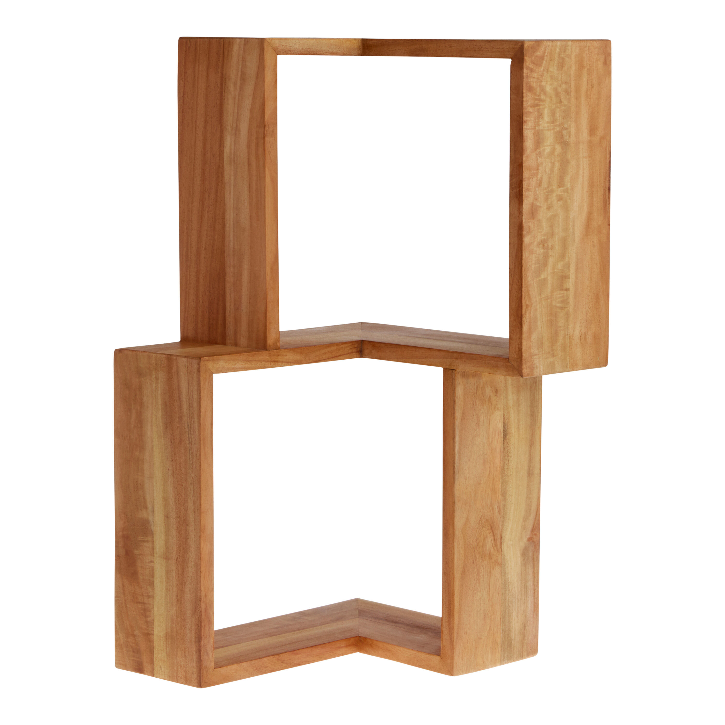 World market shop shelves wood