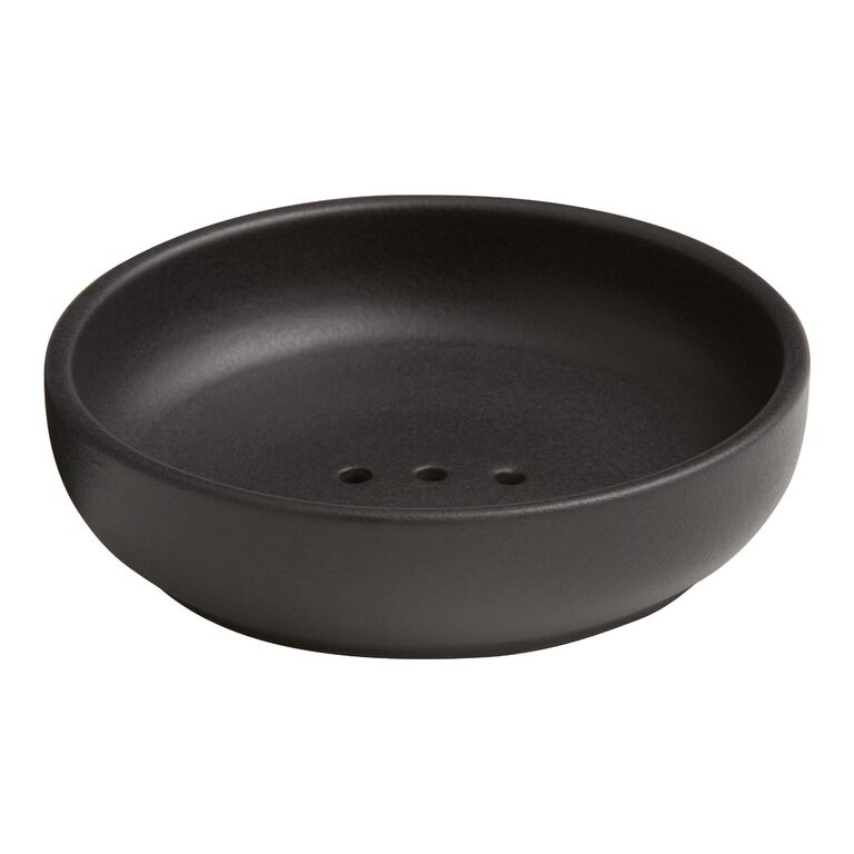 Matte Black Ceramic Bathroom Accessories Collection image number 4