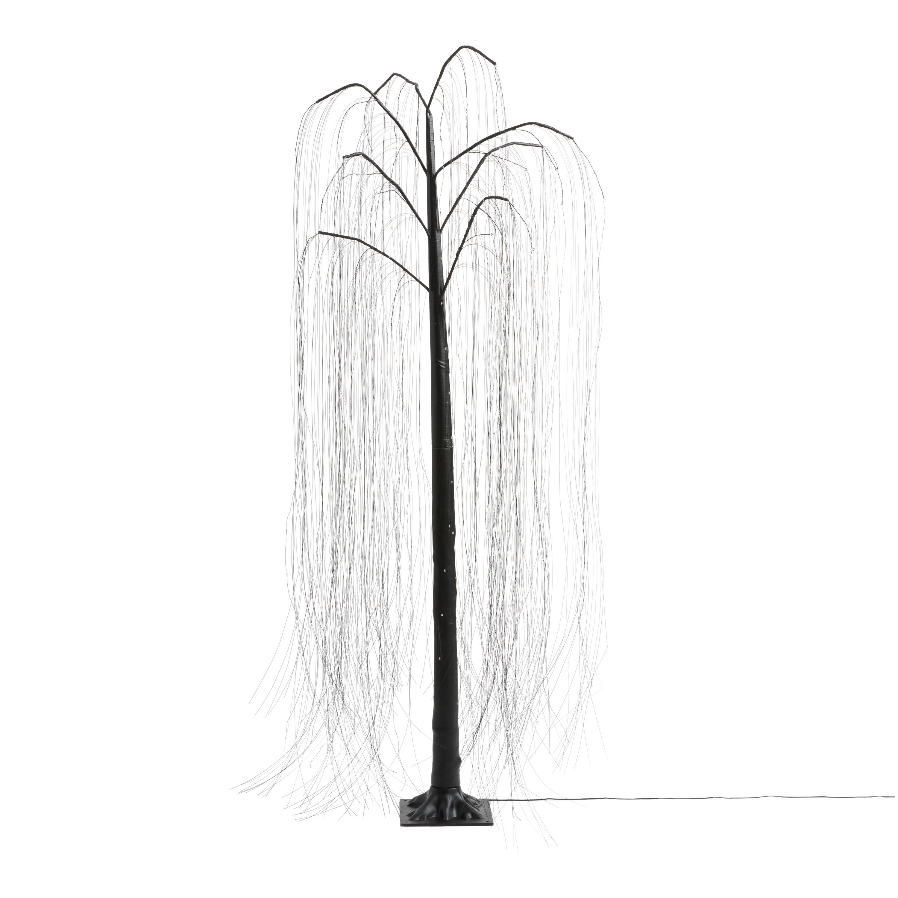 Black Weeping Willow Color Changing LED Halloween Tree Decor image number 2