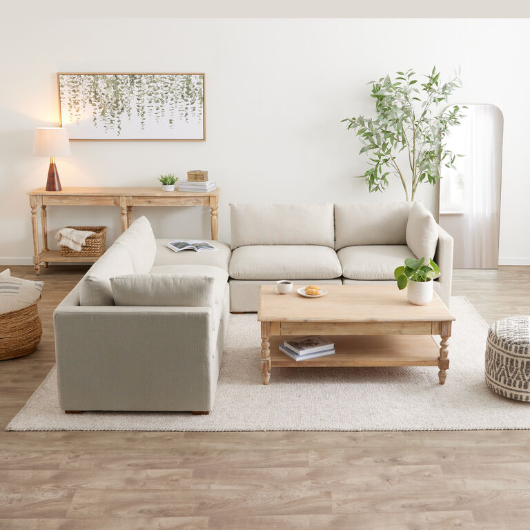 Weston Pillow Top 5 Piece Corner Modular Sectional Sofa image number 1