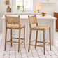Amolea Wood and Rattan Barstool image number 1