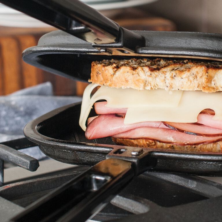 Lodge's Cast Iron Grill Press Will Help You make the Best Grilled Cheese  Ever