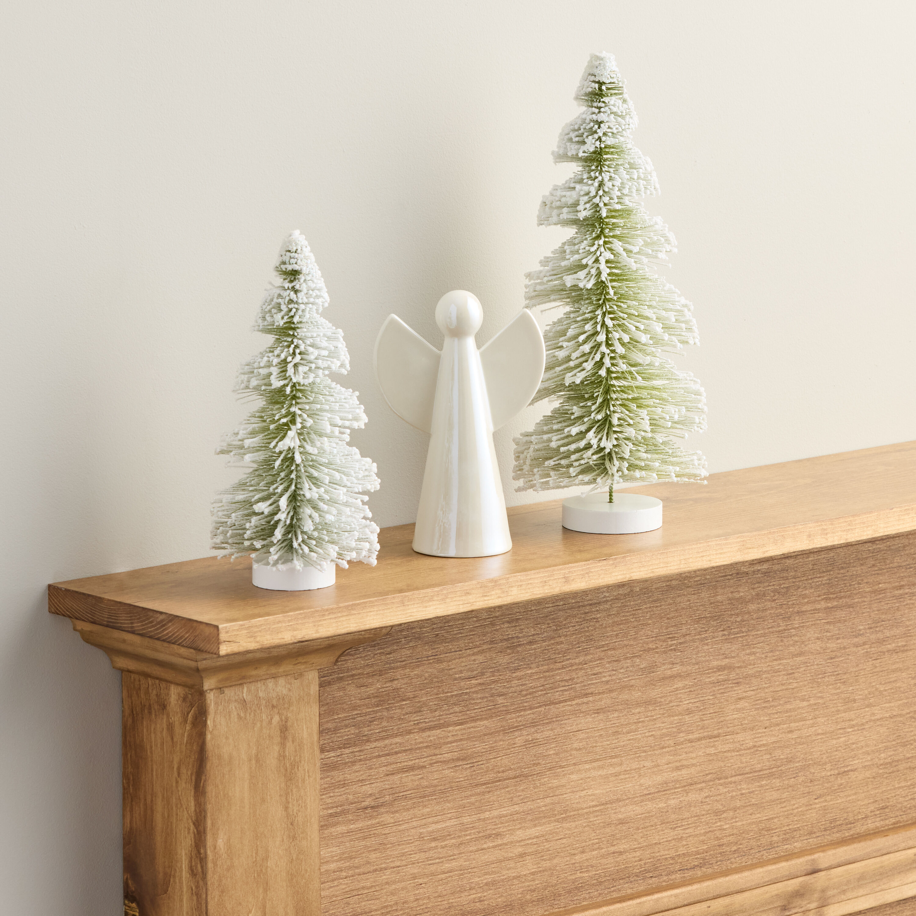 Iridescent Ivory Ceramic Angel Decor image number 2