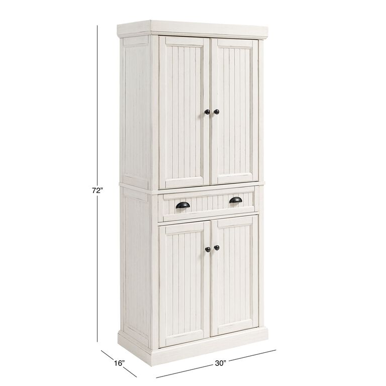 Delmar Distressed Wood Kitchen Pantry Cabinet image number 4