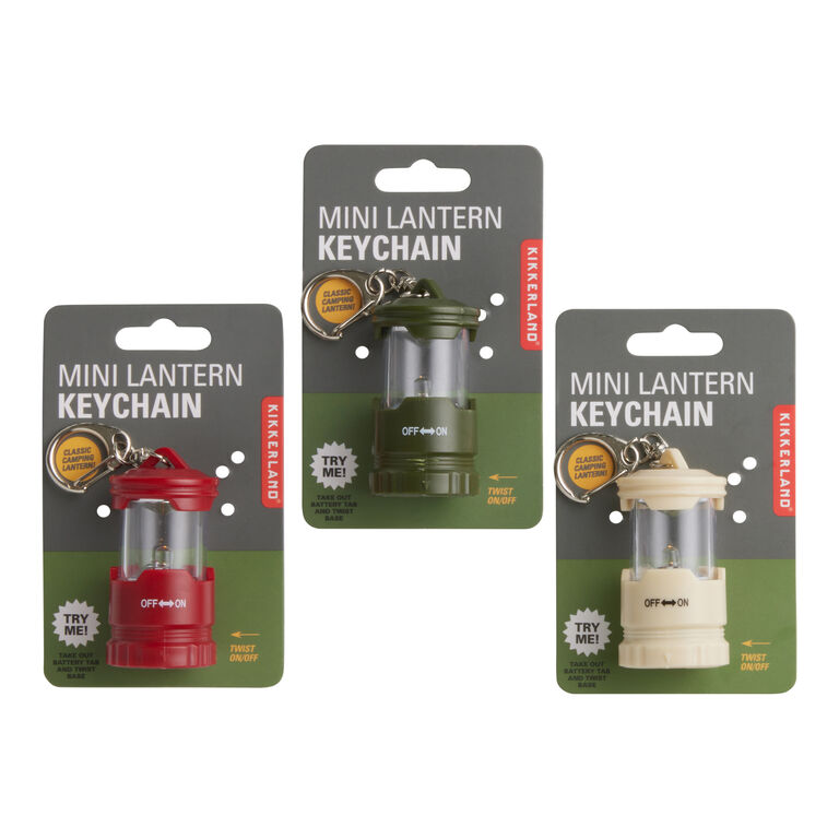 Kikkerland Mini Lantern LED Keychain Set of 3 image number 1