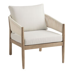 Cabrillo Acacia Wood and Rope Outdoor Armchair