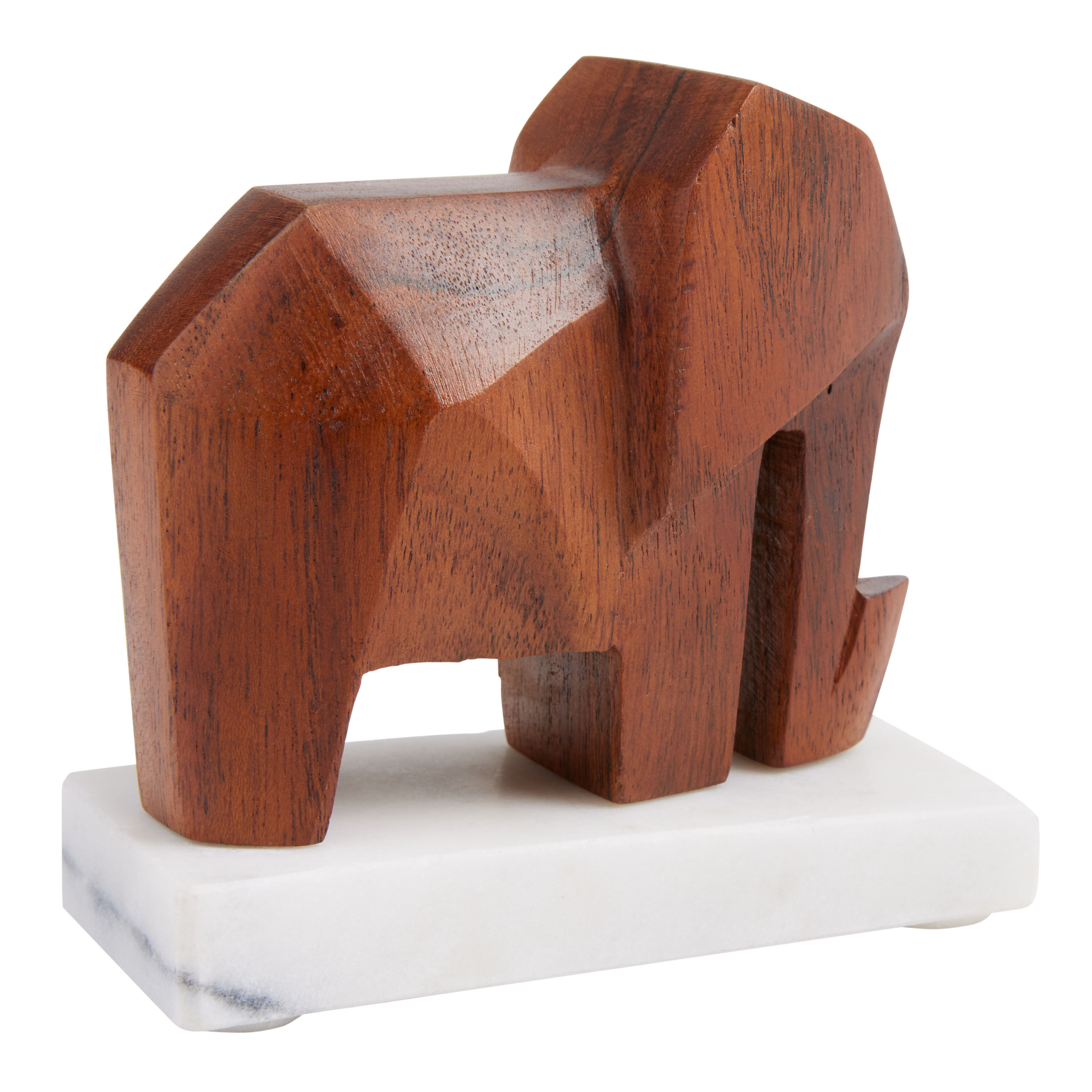 Wood and Marble Abstract Elephant Decor image number 1