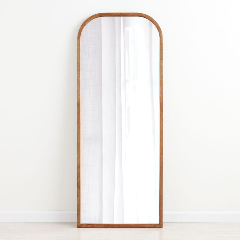 Talia Wood Arched Full Length Leaning Mirror