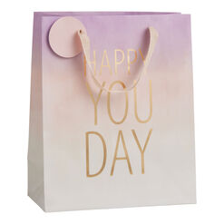 Large Rose, Tan And Peach Ombre Happy You Day Gift Bag