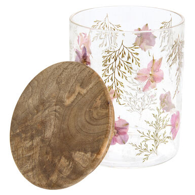 Tall Glass Pressed Flower Storage Canister Tall Glass Pressed Flower Storage Canister