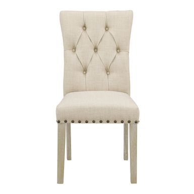 Addison Natural Tufted Upholstered Dining Chair Set of 2 Addison Natural Tufted Upholstered Dining Chair Set of 2