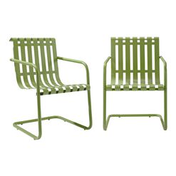 Aubrey Metal Outdoor Chairs Set of 2