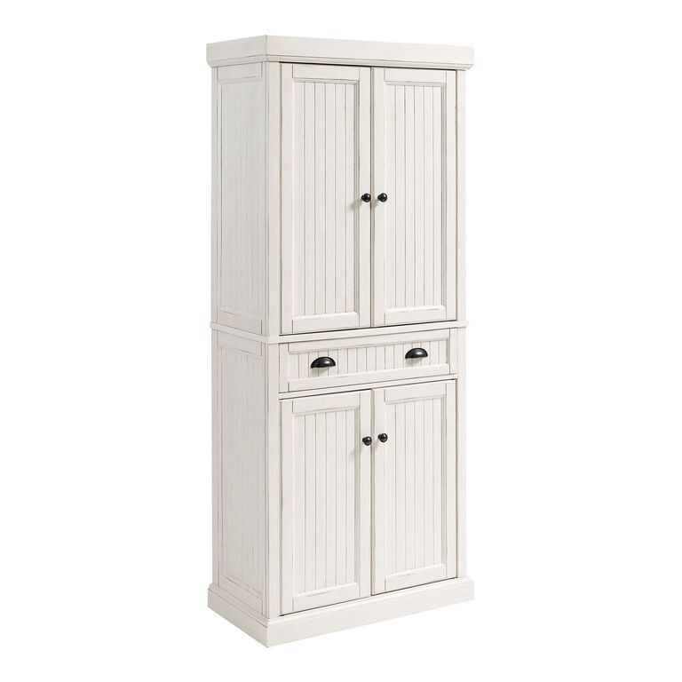 Delmar Distressed Wood Kitchen Pantry Cabinet image number 1