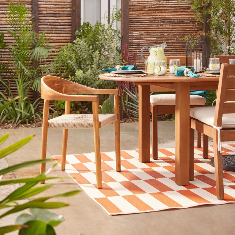 Rio Terracotta Tile Reversible Indoor Outdoor Patio Floor Mat by World Market