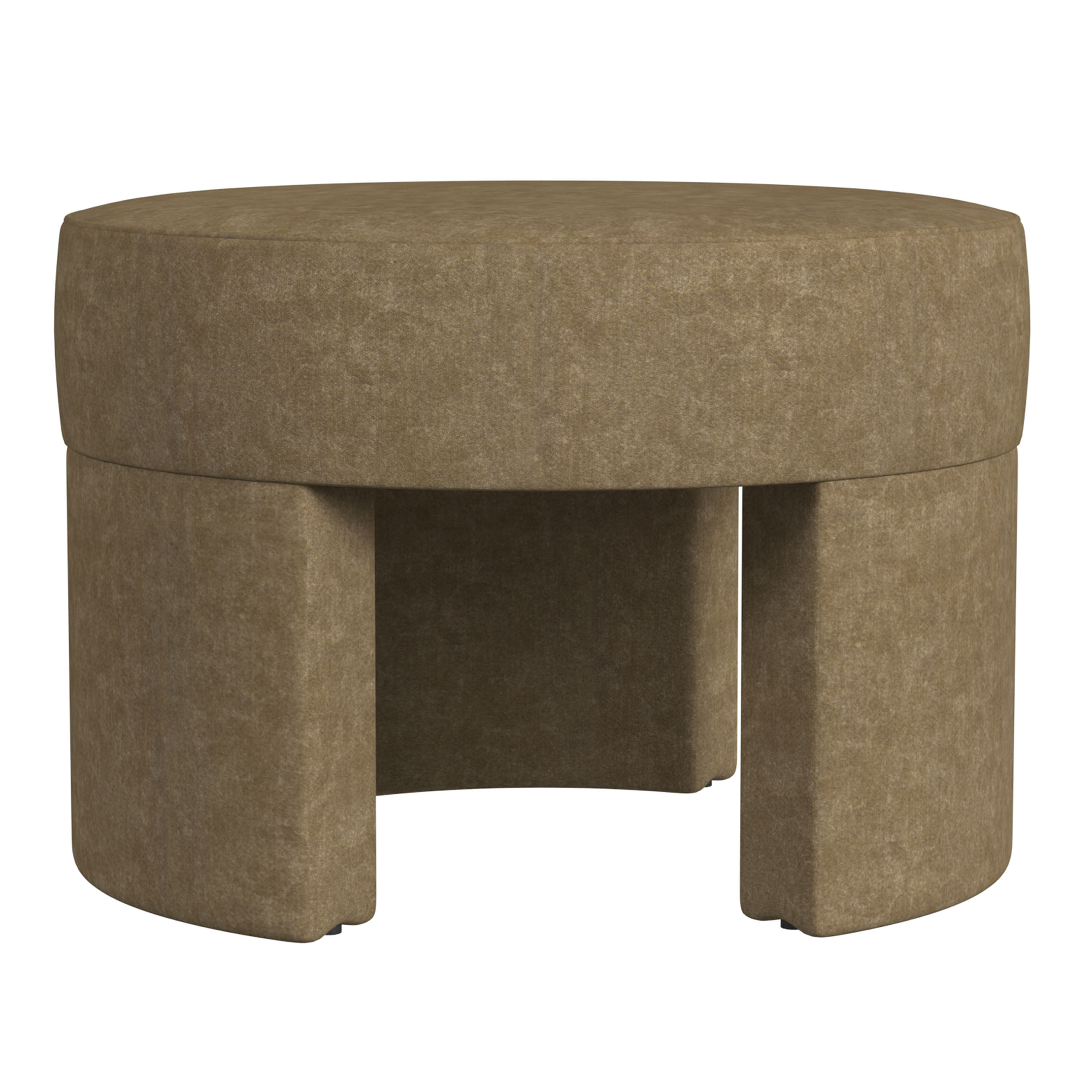 Candos Round Tri Leg Upholstered Ottoman image number 2