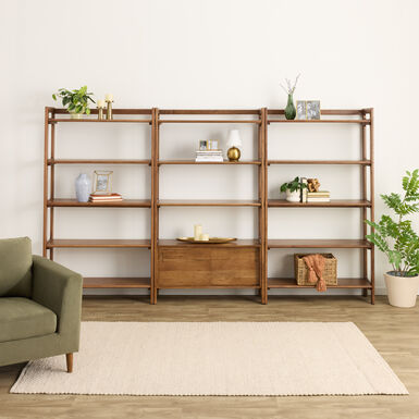 Dane Modular Bookshelf Wall System with Cabinet 3 Piece Set Dane Modular Bookshelf Wall System with Cabinet 3 Piece Set