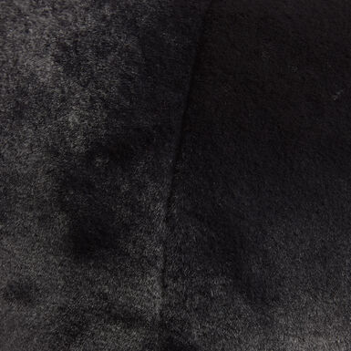 Round Black Faux Fur Sphere Throw Pillow Round Black Faux Fur Sphere Throw Pillow