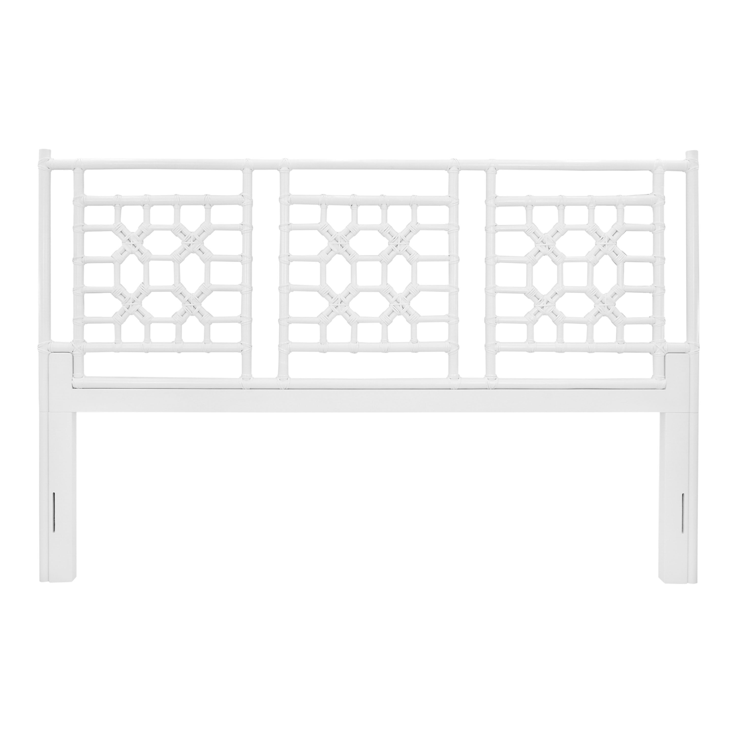 Westley Rattan And Mahogany Wood Headboard image number 0