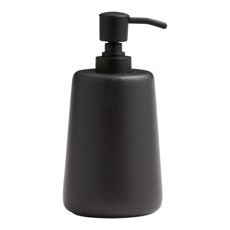 Matte Black Ceramic Liquid Soap Dispenser - World Market