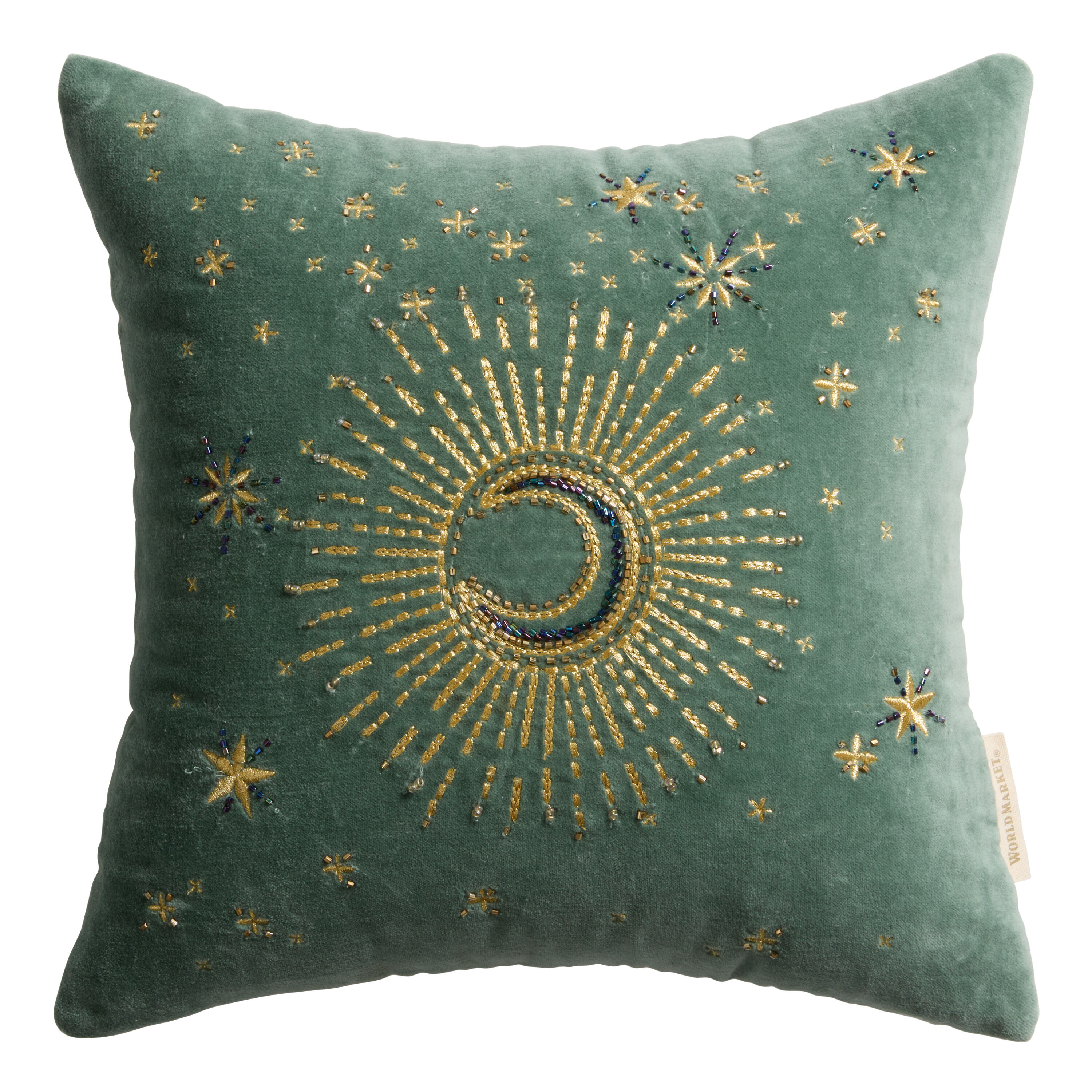Green velvet pillows world market outlet