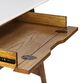 Off White Two Tone Desk With Drawer And Shelf image number 4