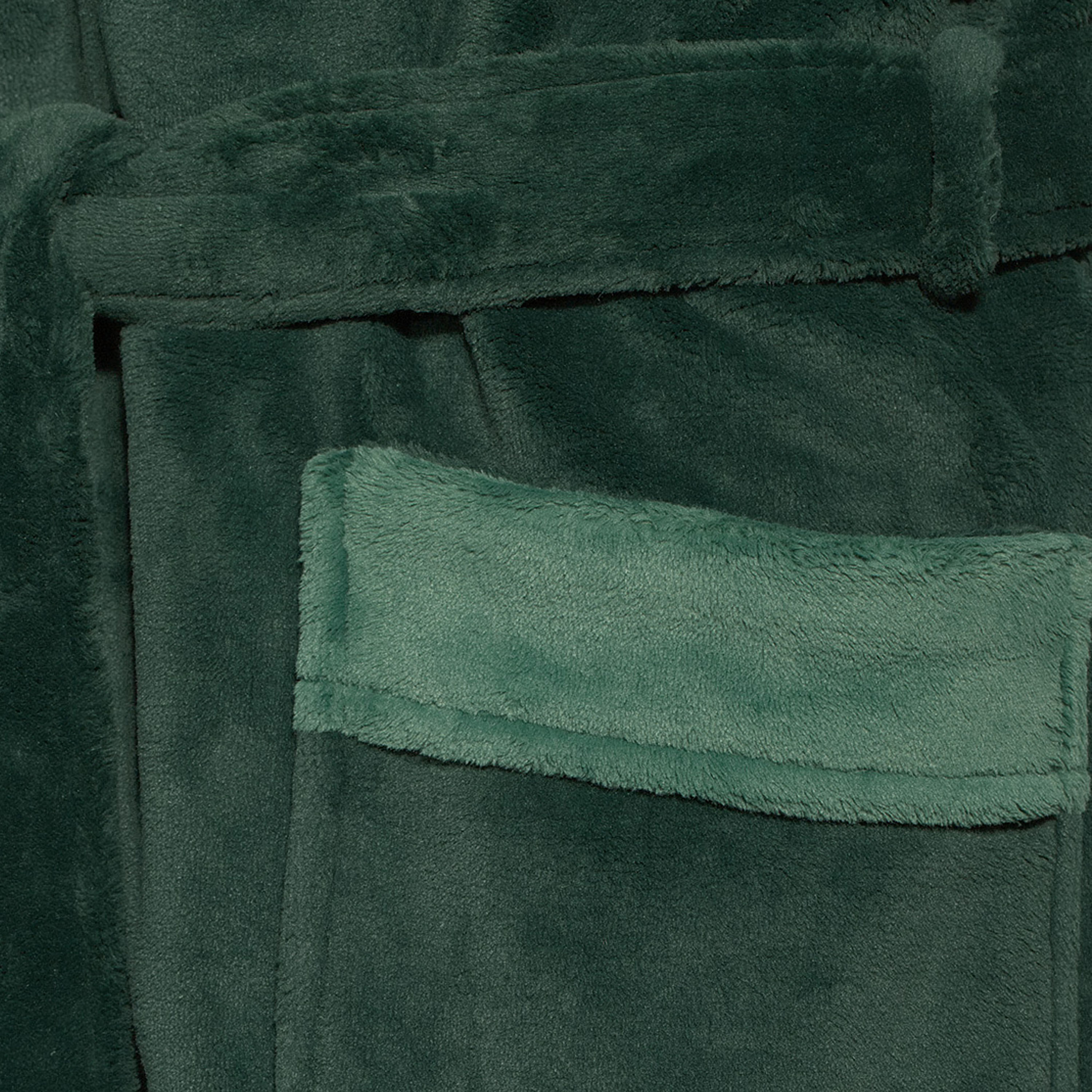 Green Fleece Two Tone Men's Robe image number 2