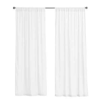 Cotton Voile Sleeve Top Curtains Set Of 2 Cotton Voile Sleeve Top Curtains Set Of 2