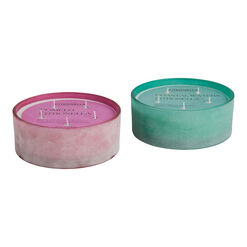 Frosted Glass 5 Wick Scented Citronella Candle