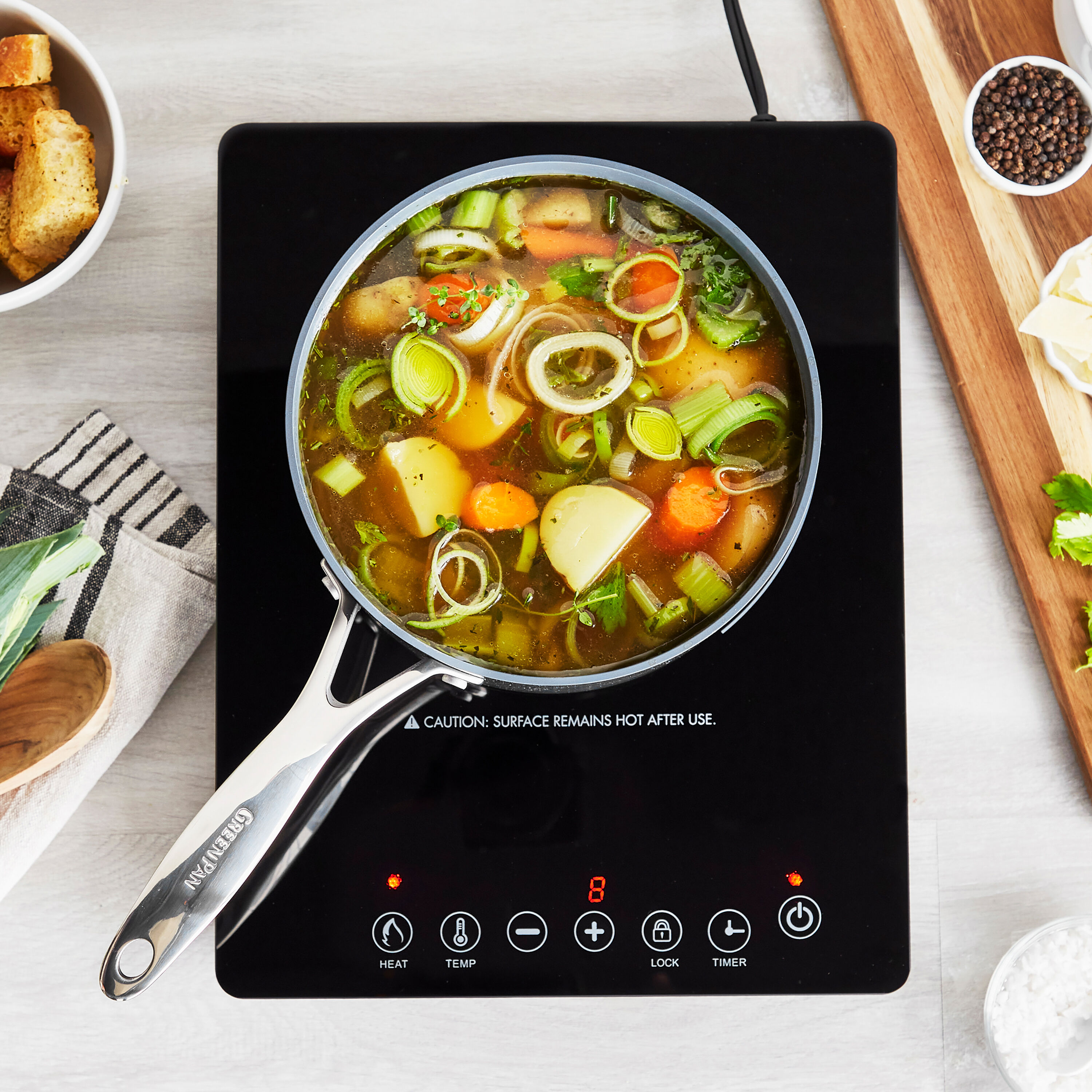 GreenPan 1800 Watt Portable Induction Cooktop by World Market